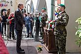 Ceremonial unveiling of a memorial plaque, townsquare Svornosti Český Krumlov, 8.5.2015, Foto: Lubor Mrázek