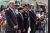 Ceremonial unveiling of a memorial plaque, townsquare Svornosti Český Krumlov, 8.5.2015, Foto: Lubor Mrázek