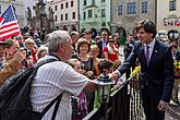 Ceremonial unveiling of a memorial plaque, townsquare Svornosti Český Krumlov, 8.5.2015, photo by: Lubor Mrázek