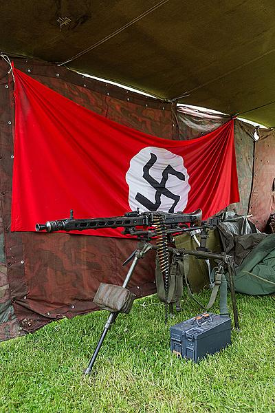 Show of WWII military equipment and battle demonstration in Český Krumlov, 9.5.2015