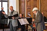 Collegium Quodliber, Jiří Stivín – flute solo, Petr Kronika - spoken word, 28.6.2015, Chamber Music Festival Český Krumlov, photo by: Lubor Mrázek