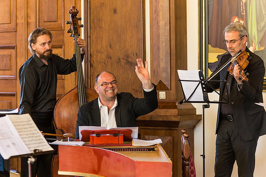 Collegium Quodlibet, Jiří Stivín – sólo na flétny, Petr Kronika - mluvené slovo, 28.6.2015, Festival komorní hudby Český Krumlov