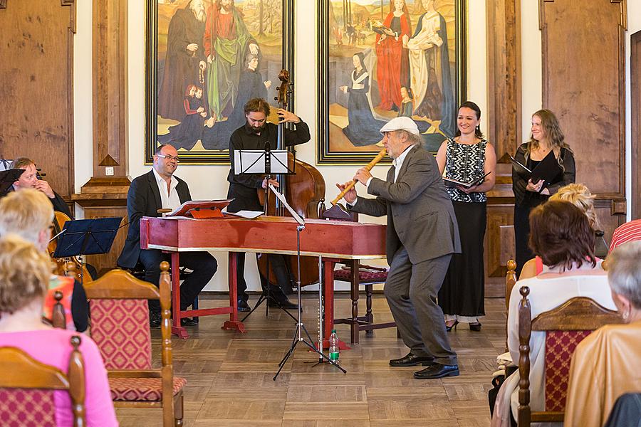 Collegium Quodlibet, Jiří Stivín – sólo na flétny, Petr Kronika - mluvené slovo, 28.6.2015, Festival komorní hudby Český Krumlov