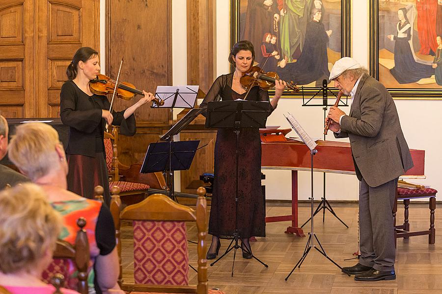 Collegium Quodlibet, Jiří Stivín – sólo na flétny, Petr Kronika - mluvené slovo, 28.6.2015, Festival komorní hudby Český Krumlov