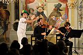 Mucha Quartet and musical mime Vladimír Kulíšek - Chamber concert, 30.7.2015, International Music Festival Český Krumlov, source: Auviex s.r.o., photo by: Libor Sváček