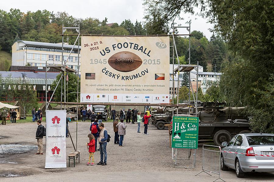 Svoboda a sport - 70. výročí utkání americké armády v americkém fotbale, Český Krumlov sobota 26. září 2015