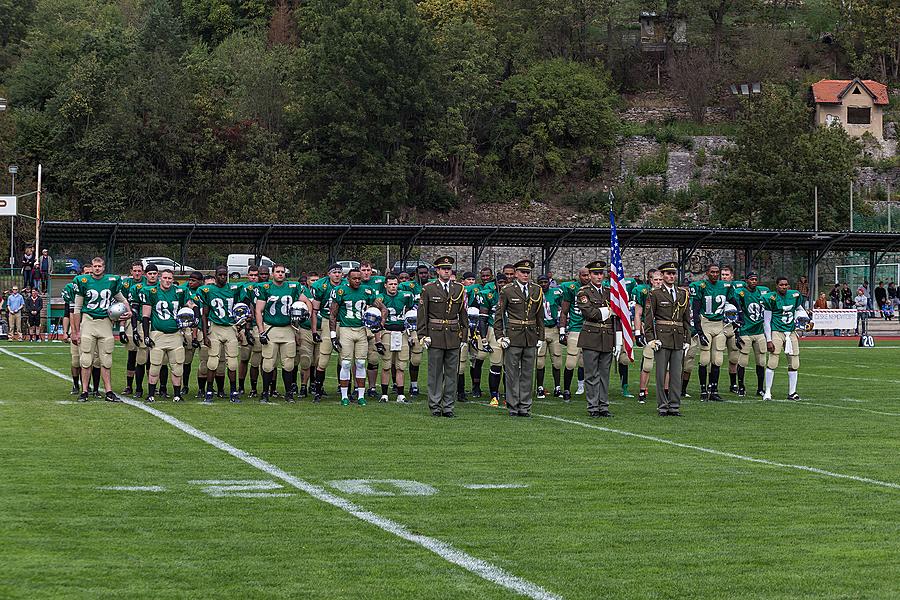 Svoboda a sport - 70. výročí utkání americké armády v americkém fotbale, Český Krumlov sobota 26. září 2015