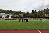 Svoboda a sport - 70. výročí utkání americké armády v americkém fotbale, Český Krumlov sobota 26. září 2015, foto: Lubor Mrázek