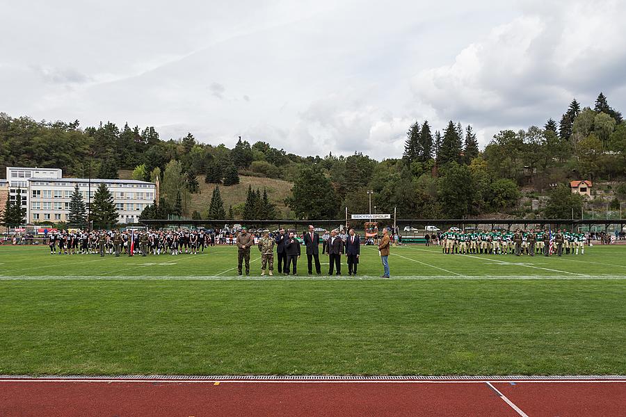 Svoboda a sport - 70. výročí utkání americké armády v americkém fotbale, Český Krumlov sobota 26. září 2015