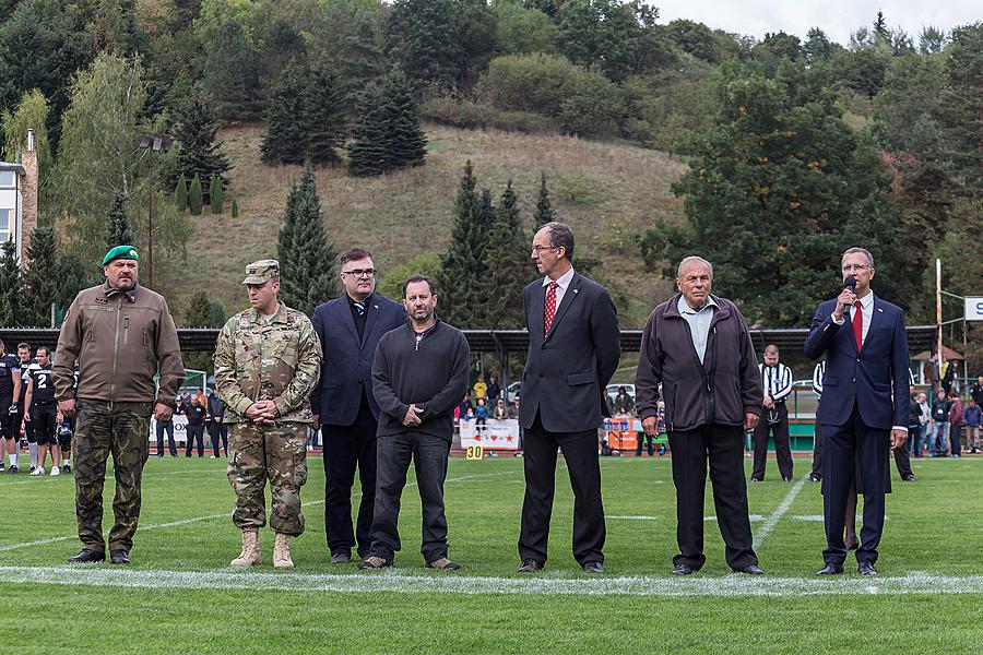 Svoboda a sport - 70. výročí utkání americké armády v americkém fotbale, Český Krumlov sobota 26. září 2015