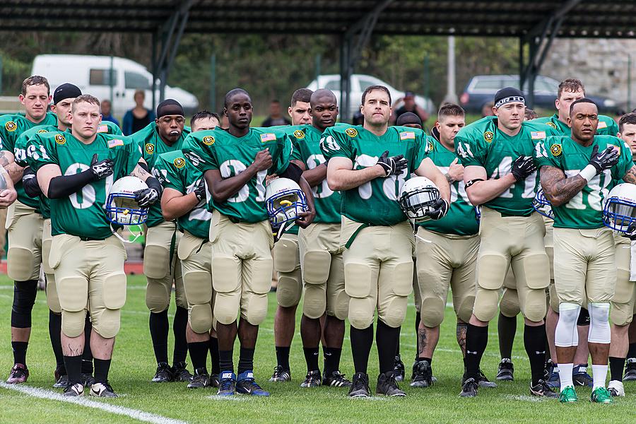 Freiheit und Sport - 70. Jubiläum des Matches der amerikanischen Armee im amerikanischen Fußball, Český Krumlov, Samstag 26. September 2015