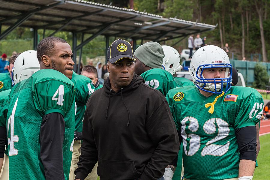 Freiheit und Sport - 70. Jubiläum des Matches der amerikanischen Armee im amerikanischen Fußball, Český Krumlov, Samstag 26. September 2015