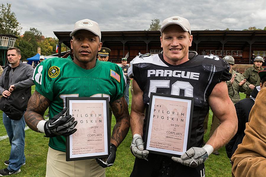 Freiheit und Sport - 70. Jubiläum des Matches der amerikanischen Armee im amerikanischen Fußball, Český Krumlov, Samstag 26. September 2015