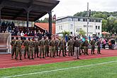 Svoboda a sport - 70. výročí utkání americké armády v americkém fotbale, Český Krumlov neděle 27. září 2015, foto: Lubor Mrázek