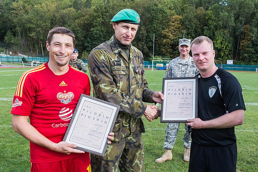 Svoboda a sport - 70. výročí utkání americké armády v americkém fotbale, Český Krumlov neděle 27. září 2015