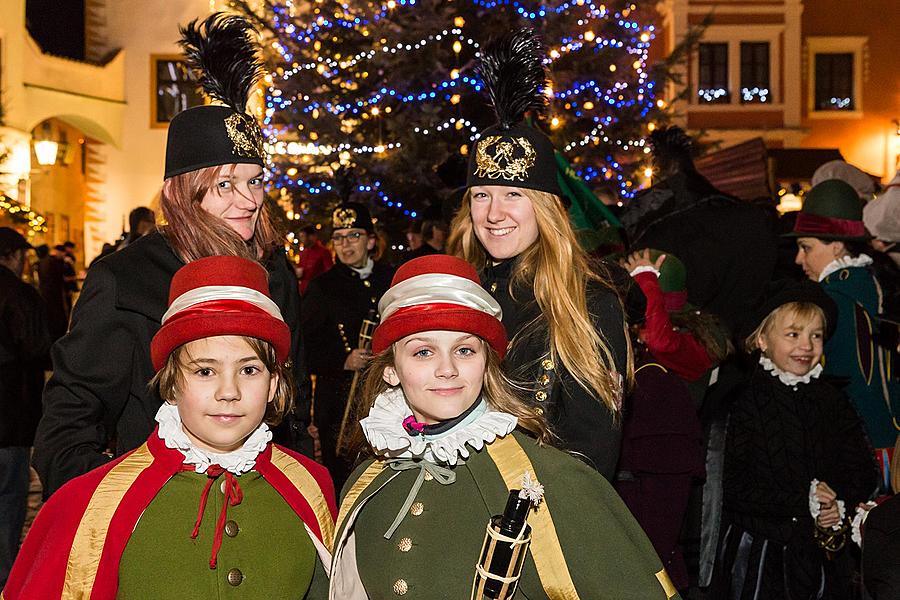 Světlo sv. Barbory 4.12.2015, Advent a Vánoce 2015 v Českém Krumlově