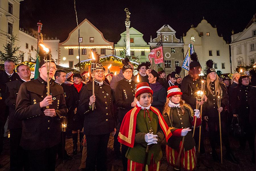 Licht der hl. Barbara 4.12.2015, Advent und Weihnachten 2015 in Český Krumlov