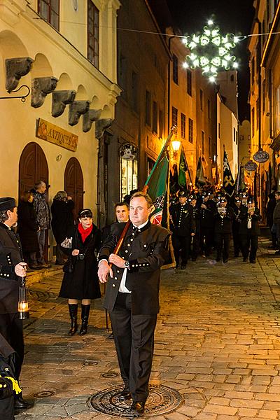 Licht der hl. Barbara 4.12.2015, Advent und Weihnachten 2015 in Český Krumlov