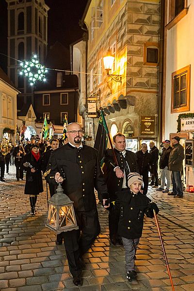 Světlo sv. Barbory 4.12.2015, Advent a Vánoce 2015 v Českém Krumlově