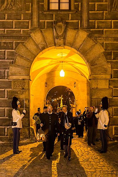 Licht der hl. Barbara 4.12.2015, Advent und Weihnachten 2015 in Český Krumlov