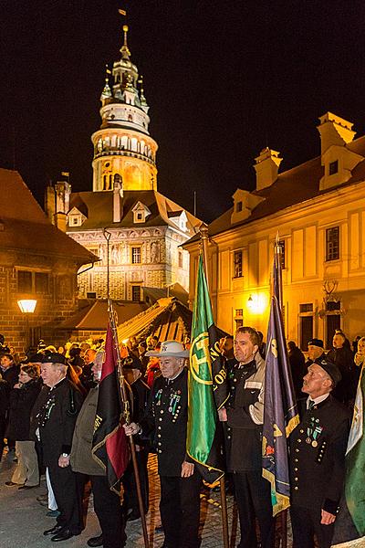 Světlo sv. Barbory 4.12.2015, Advent a Vánoce 2015 v Českém Krumlově