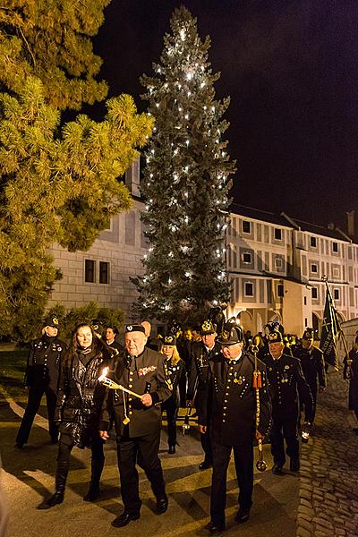 Licht der hl. Barbara 4.12.2015, Advent und Weihnachten 2015 in Český Krumlov