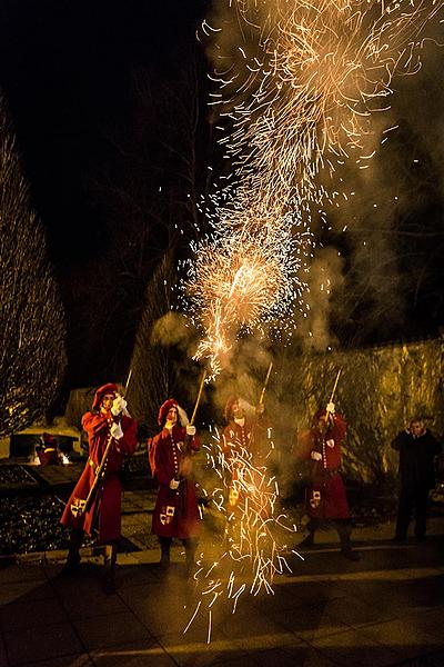 Licht der hl. Barbara 4.12.2015, Advent und Weihnachten 2015 in Český Krumlov