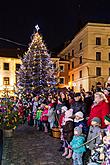 Jesuleins Postamt Zum Goldenen Engel und Ankunft der Weißen Frau 6.12.2015, Advent und Weihnachten in Český Krumlov, Foto: Lubor Mrázek