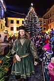 Ježíškův Poštovní úřad U Zlatého anděla a příjezd Bílé paní 6.12.2015, Advent a Vánoce v Českém Krumlově, foto: Lubor Mrázek