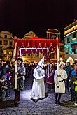 Ježíškův Poštovní úřad U Zlatého anděla a příjezd Bílé paní 6.12.2015, Advent a Vánoce v Českém Krumlově, foto: Lubor Mrázek