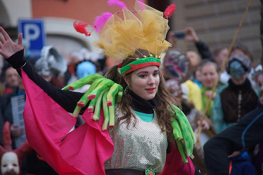 Masopustní průvod v Českém Krumlově, 9. února 2016