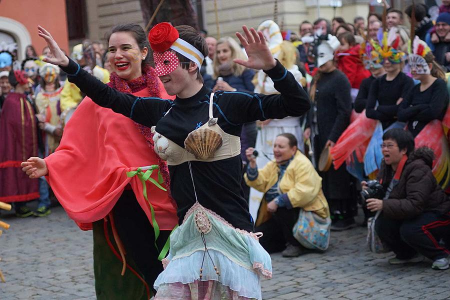 Masopustní průvod v Českém Krumlově, 9. února 2016