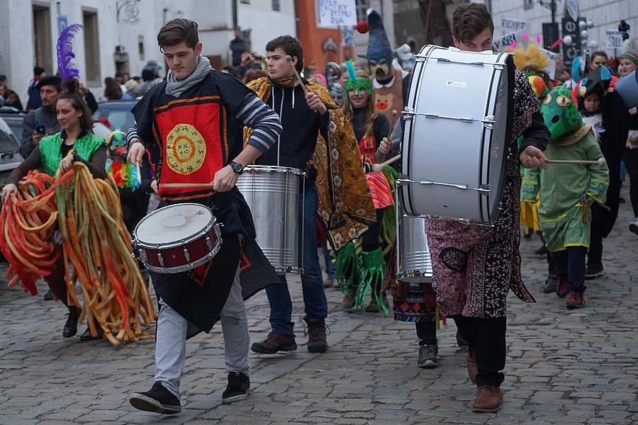 Masopustní průvod v Českém Krumlově, 9. února 2016