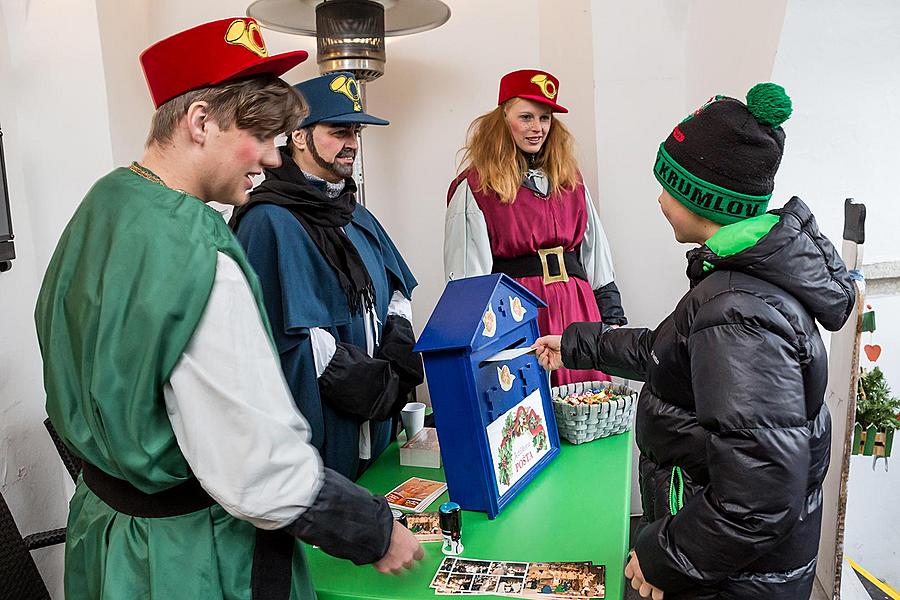 Baby Jesus Postal Office at U Zlatého Anděla and arrival of the White Lady, 10.12.2016