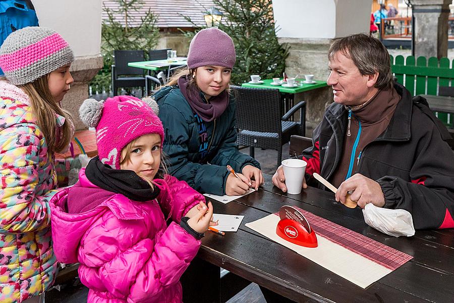 Baby Jesus Postal Office at U Zlatého Anděla and arrival of the White Lady, 10.12.2016