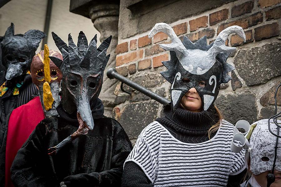 Masopustní průvod v Českém Krumlově, 28. února 2017