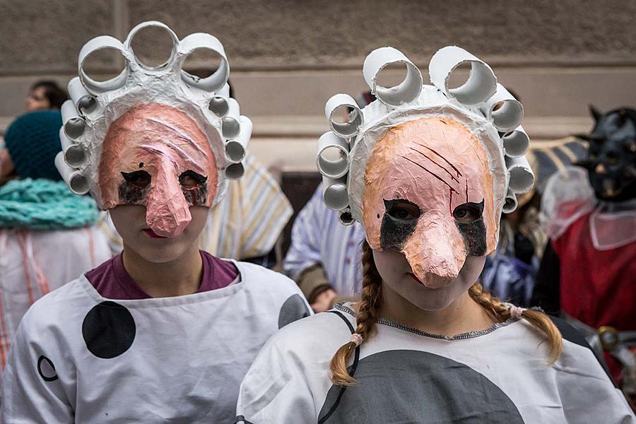 Carnival parade in Český Krumlov, 28th February 2017