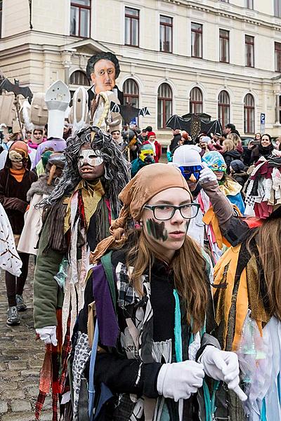 Carnival parade in Český Krumlov, 28th February 2017