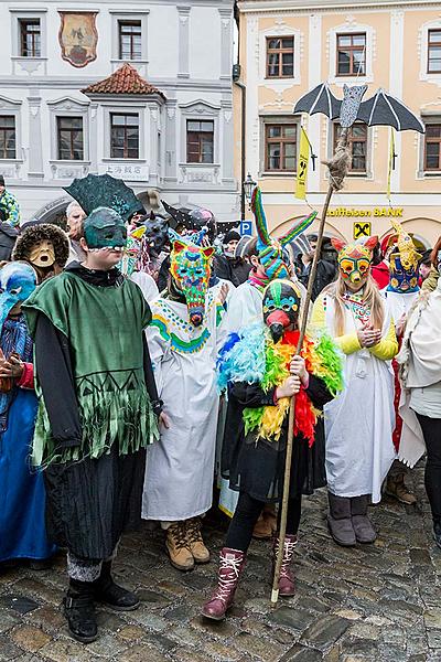 Masopustní průvod v Českém Krumlově, 28. února 2017