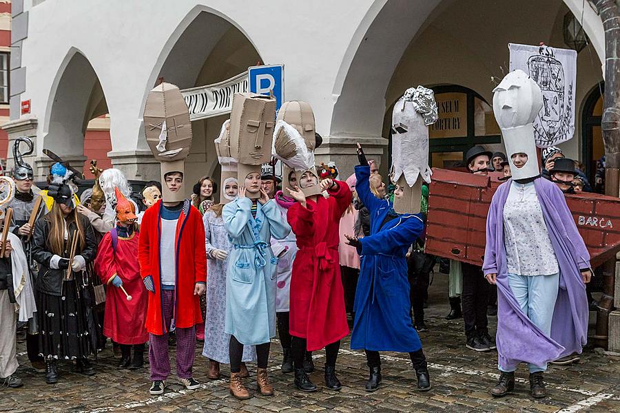 Masopustní průvod v Českém Krumlově, 28. února 2017