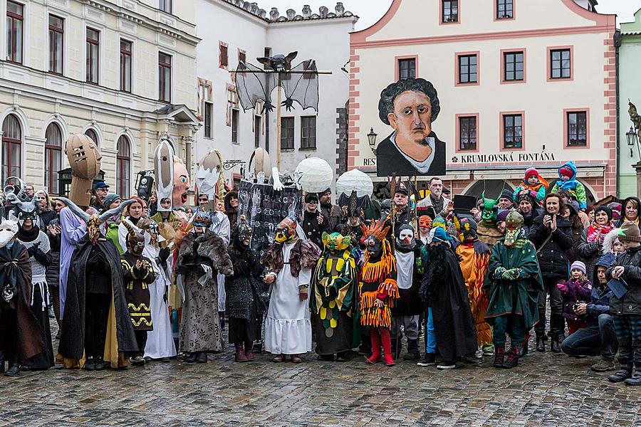 Masopustní průvod v Českém Krumlově, 28. února 2017