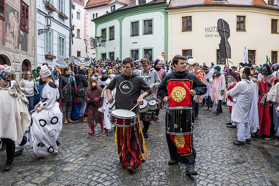 Carnival parade in Český Krumlov, 28th February 2017