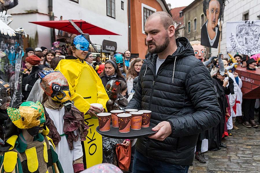 Masopustní průvod v Českém Krumlově, 28. února 2017