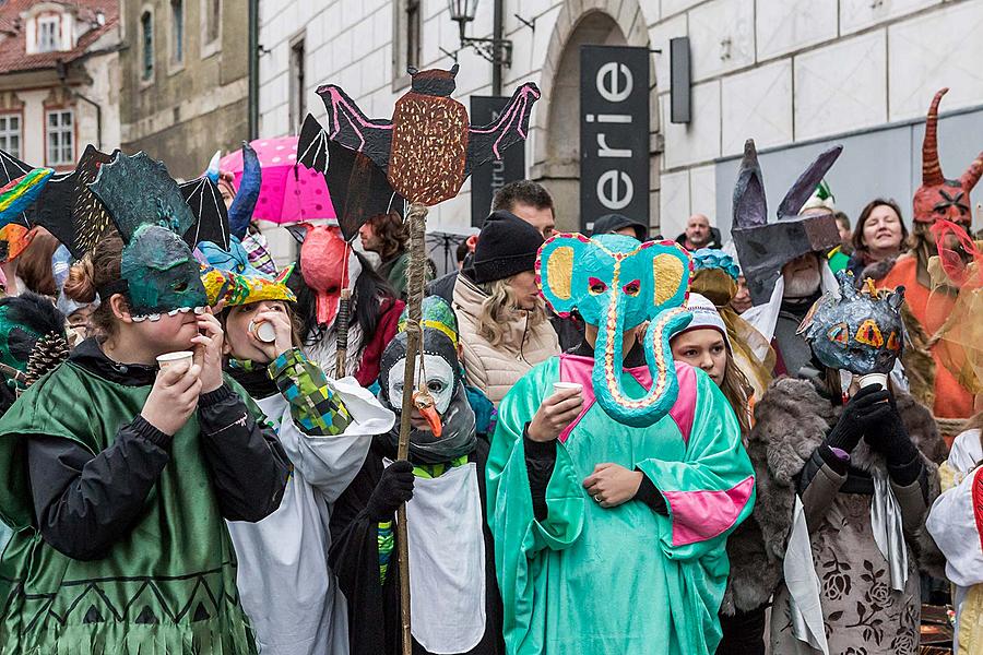 Masopustní průvod v Českém Krumlově, 28. února 2017