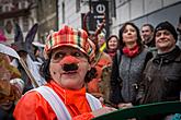 Carnival parade in Český Krumlov, 28th February 2017, photo by: Lubor Mrázek