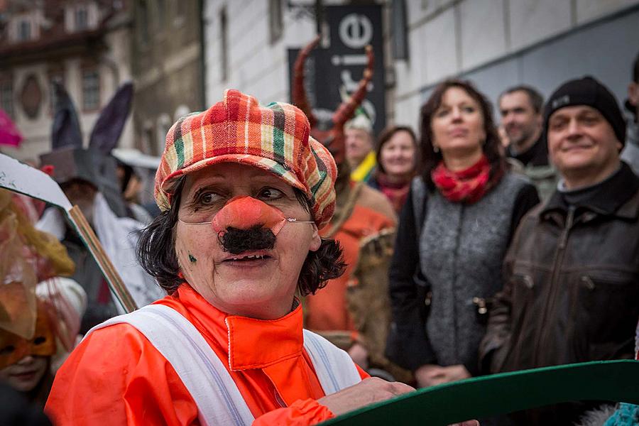 Masopustní průvod v Českém Krumlově, 28. února 2017