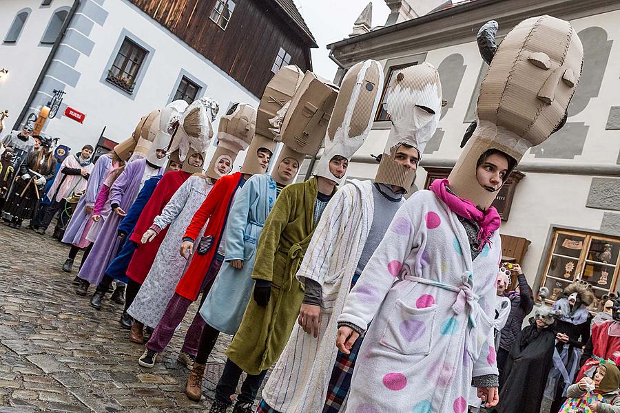 Carnival parade in Český Krumlov, 28th February 2017