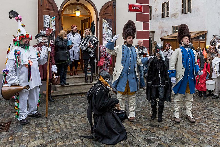 Masopustní průvod v Českém Krumlově, 28. února 2017