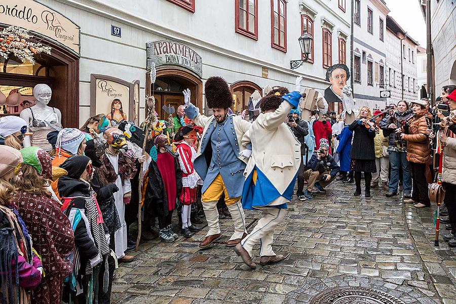 Masopustní průvod v Českém Krumlově, 28. února 2017