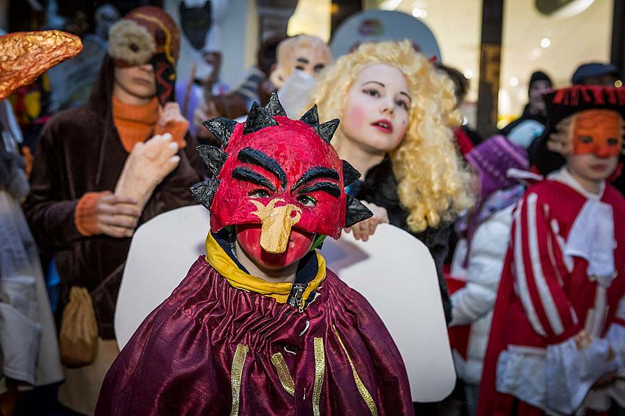 Carnival parade in Český Krumlov, 28th February 2017